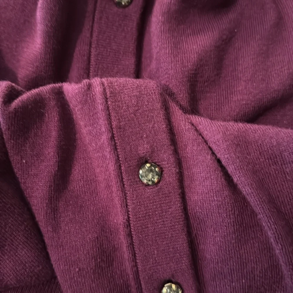 Women's Kate ♠️ plum cardigan Sz L - Picture 6 of 6
